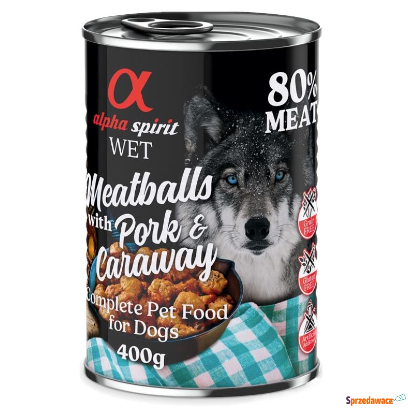 alpha spirit Dog Meatballs, 6 x 400 g - Wiepr... - Karmy dla psów - Koszalin
