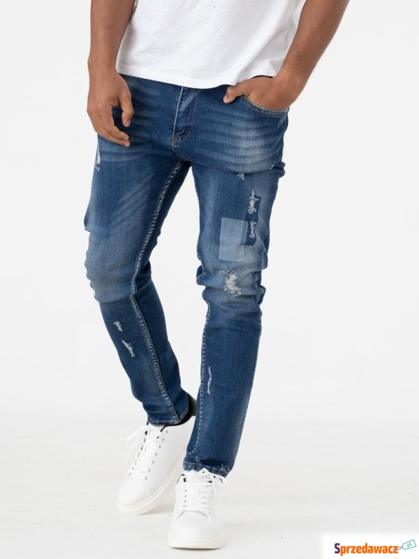 Spodnie Jeansowe Z Uszkodzeniami Skinny Fit M... - Spodnie - Wyczechowo