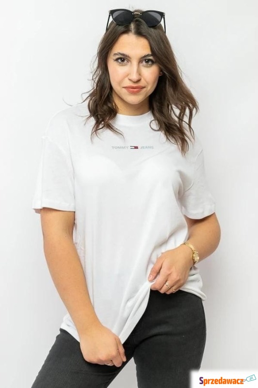 
T-shirt damski Tommy Jeans DW0DW11293 biały
 - Bluzki, koszule - Czeladź