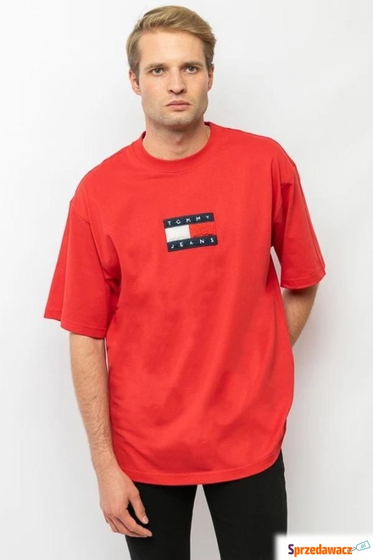 
T-shirt męski Tommy Jeans DM0DM12581 czerwony - Bluzki, koszulki - Słupsk