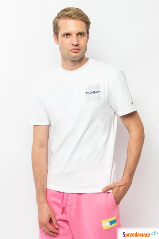 
T-shirt męski Tommy Jeans DM0DM08304 biały
 - Bluzki, koszulki - Rzeszów