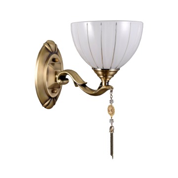 Kinkiet Italux Baxio MB38445-1 lampa ścienna 1x60W E27 złoty / biały
