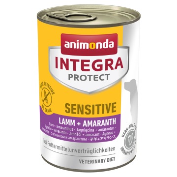 Animonda Integra Protect Sensitive, puszki - Jagnięcina i amarantus, 12 x 400 g