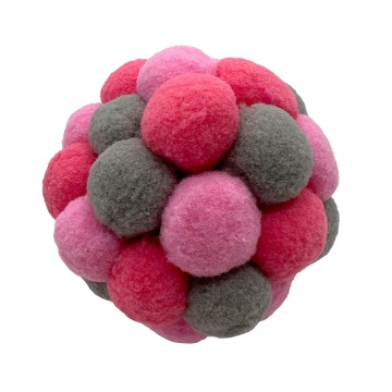 Aumüller, kolorowy pompon do zabawy dla kotów Pink Plush - 1 szt.