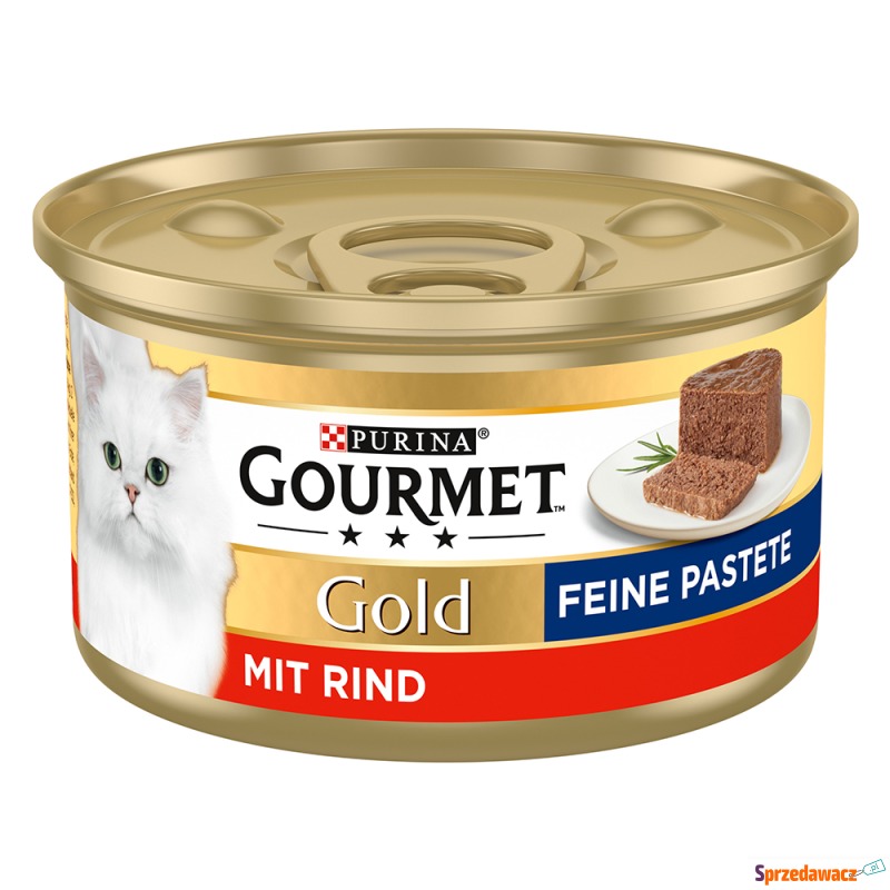 Gourmet Gold Feine Pastete, 12 x 85 g - Wołowina - Karmy dla kotów - Koszalin