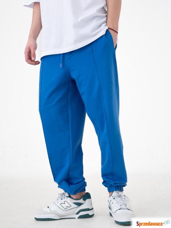 Spodnie Dresowe Męskie Niebieskie YEP Basic Edge - Spodnie, spodenki - Legnica