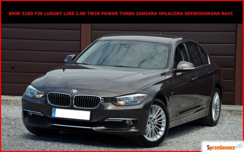 BMW Seria 3  Sedan/Limuzyna 2012,  2.0 diesel - Na sprzedaż za 44 900 zł - Zamość