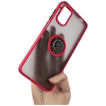 Etui Bizon Case Hybrid Ring do Motorola Moto G22/E32/E32S, czerwone