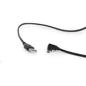 Kabel USB Gembird micro AM-BM USB 2.0 czarny kątowy 1.8m
