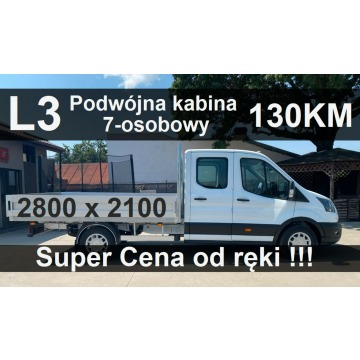 Ford Transit - Skrzynia 2700x2100 130KM Hak. hol. Podwójna kabina od ręki ! 1651 zł