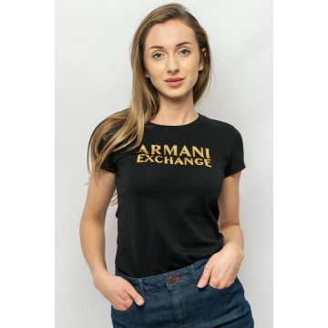 
T-shirt damski Armani Exchange 6RYT07 YJ8QZ czarny
