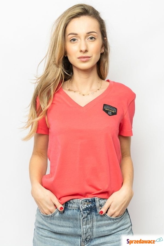 
T-shirt damski Armani Exchange 6RYT37 YJ3RZ różowy - Bluzki, koszule - Radom