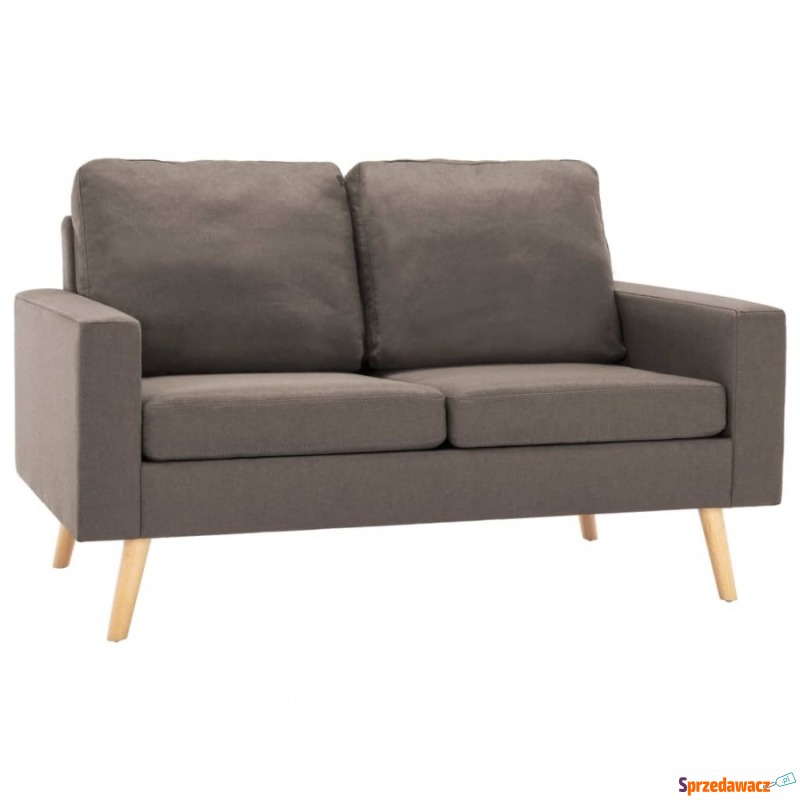 2-osobowa sofa, kolor taupe, tapicerowana tkaniną - Sofy, fotele, komplety... - Brzeg
