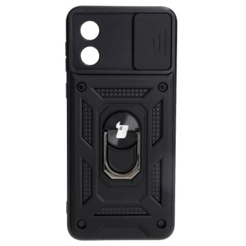 Etui Bizon Case CamShield Ring do Motorola Moto E13 5G, czarne