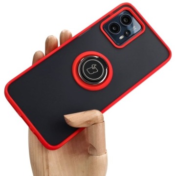 Etui Bizon Case Hybrid Ring do Motorola Moto G13/G23/G53 5G, czerwone