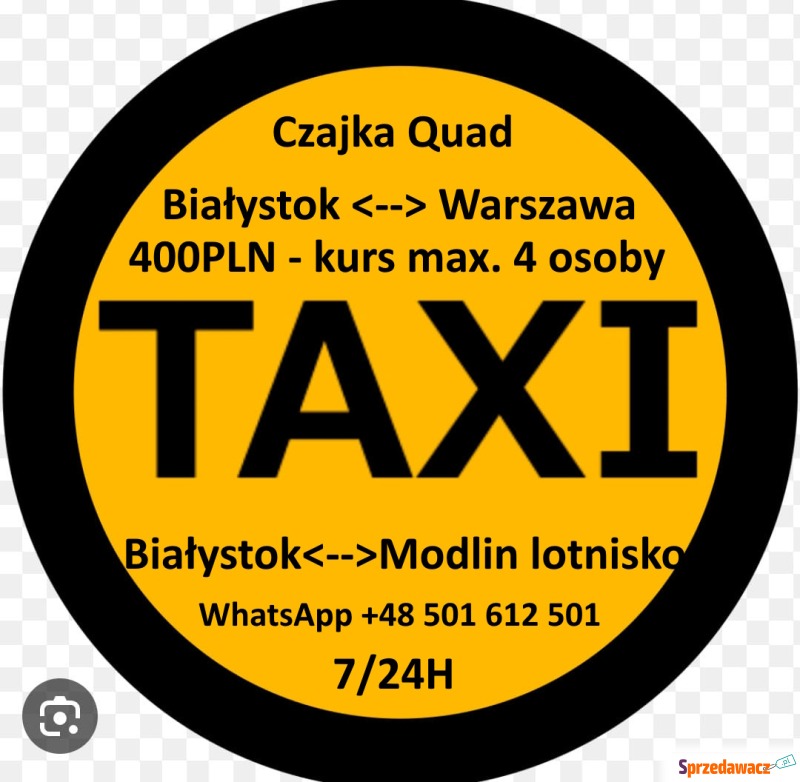 Czajka TAXI 7/24H transport Białystok Modlin... - Przewóz osób - Białystok