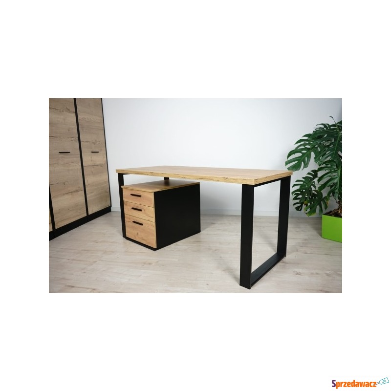 Biurko Loftowe z Kontenerkiem 140x68