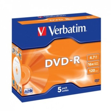 DVD-R Verbatim Matt Silver 4,7GB 16x 5szt. jewel case