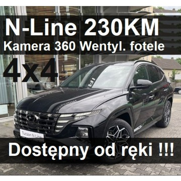 Hyundai Tucson - N-Line 4x4 230KM Pamięć foteli Kamera 360 Niska Cena 2109 zł od ręki