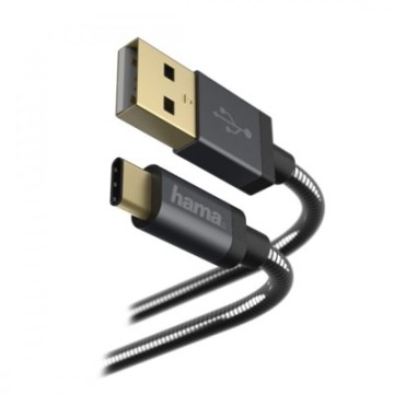 Kabel ładujący USB-C Hama czarny