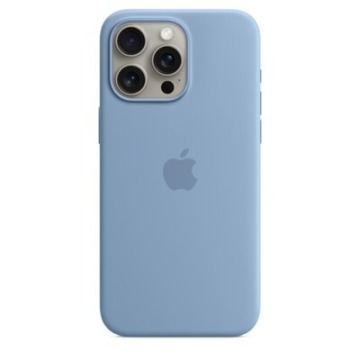 Etui Apple Silicone Case na iPhone 15 Pro Max MagSafe zimowy błękit