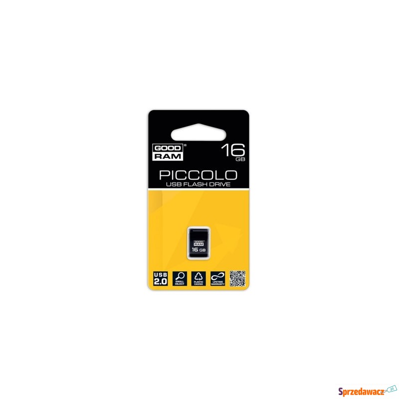 Pendrive GOODRAM PICCOLO 16GB BLACK Retail 10 - Pamięć flash (Pendrive) - Legnica