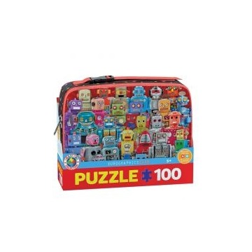  Puzzle 100 z lunch box  Robots 9100-5827 Eurographics