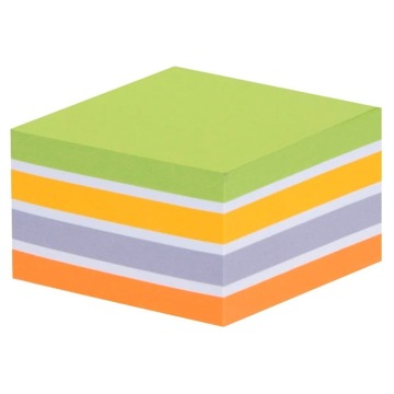 Karteczki samoprzylepne 75x75 450 kartek zielone pomarańczowe