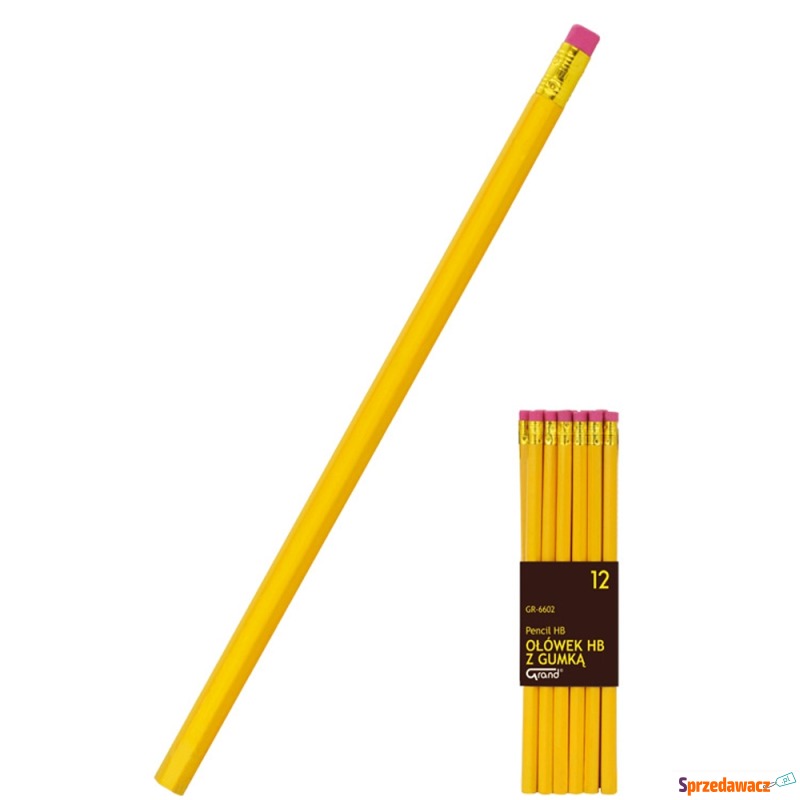 Ołówek HB żółty z gumką - Artykuły papiernicze... - Dąbrowa Górnicza