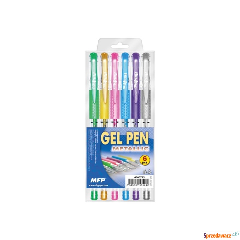 Długopis żelowy 6 kolorów metalicznych GM10386 - Długopisy - Legnica