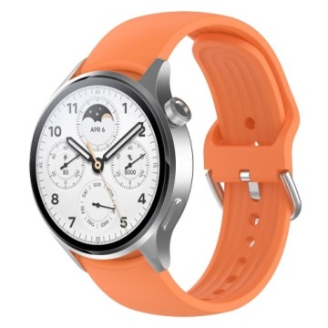 Pasek Bizon Strap Watch Silicone Pro do Xiaomi Watch S1 Pro, pomarańczowy