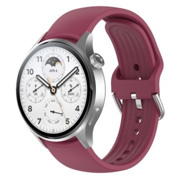 Pasek Bizon Strap Watch Silicone Pro do Xiaomi Watch S1 Pro, ciemnofioletowy