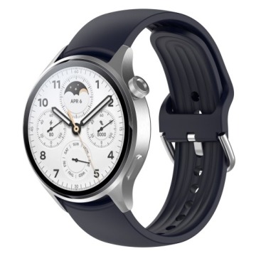 Pasek Bizon Strap Watch Silicone Pro do Xiaomi Watch S1 Pro, granatowy