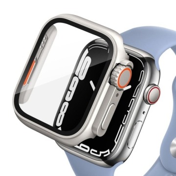 Etui + szkło Tech-Protect Defense360 do Apple Watch 4 / 5 / 6 / SE - 44mm, srebrne