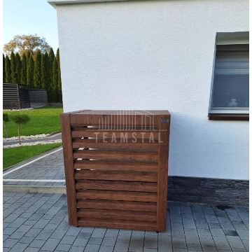 Osłona pompy ciepła 80x40x120 cm ciemny orzech... - Pompy ciepła - Łuków - zdjęcie 3