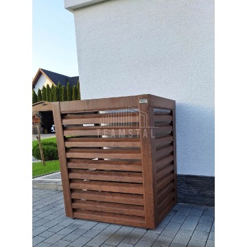 Osłona pompy ciepła 80x40x120 cm ciemny orzech... - Pompy ciepła - Łuków - zdjęcie 4