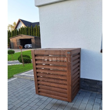 Osłona pompy ciepła 80x40x120 cm ciemny orzech... - Pompy ciepła - Łuków - zdjęcie 10