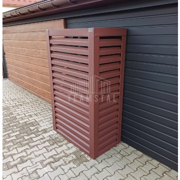 Osłona pompy ciepła 80x40x190 cm ciemny brąz TS570 - Pompy ciepła - Ciechanów - zdjęcie 4