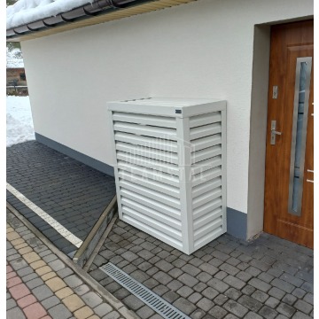 Osłona pompy ciepła 90x40x140 cm biały TS574 - Pompy ciepła - Ruda Śląska - zdjęcie 3