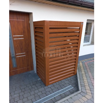 Osłona pompy ciepła 100x60x190 cm ciemny orzech... - Pompy ciepła - Łódź - zdjęcie 2