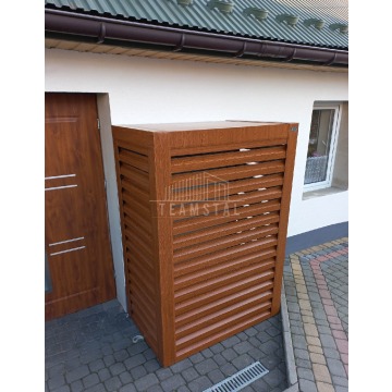 Osłona pompy ciepła 100x60x190 cm ciemny orzech... - Pompy ciepła - Łódź - zdjęcie 3