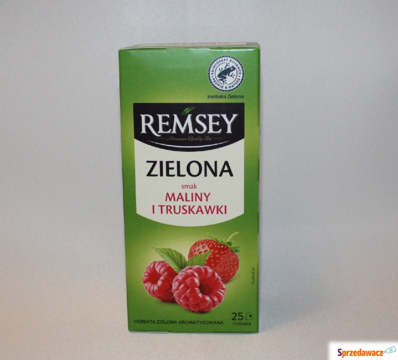 Herbata Remsey zielona smak malina truskawka 25... - Herbata, Yerba Mate - Stare Miasto