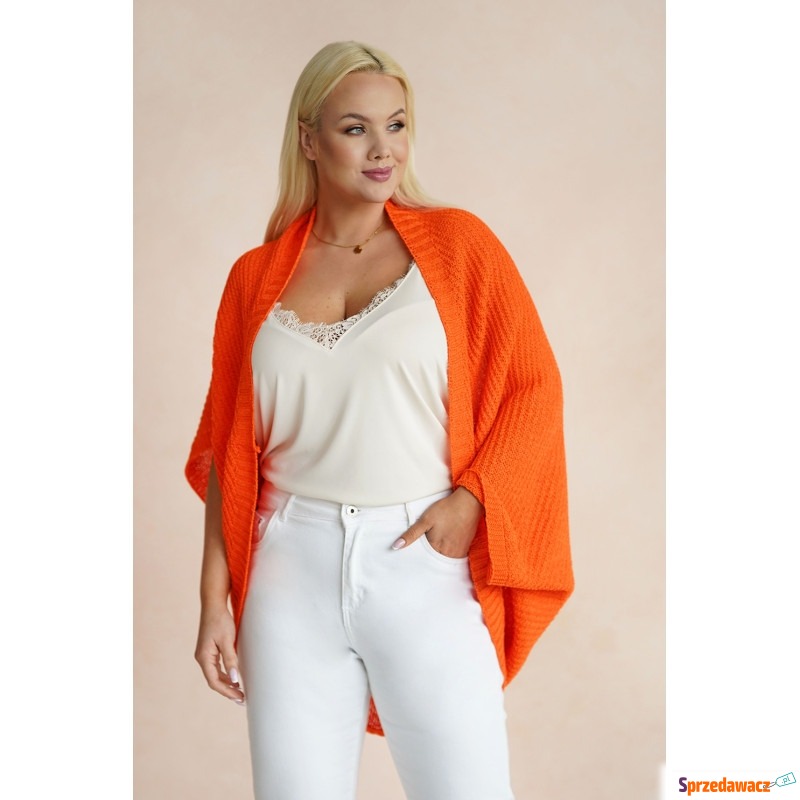 Pomarańczowo-neonowa narzutka - Lindsay - Bluzki, koszule - Ostrołęka