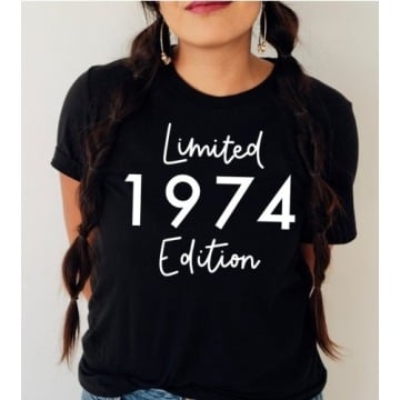 Damska koszulka na 50 urodziny limited edition 1974