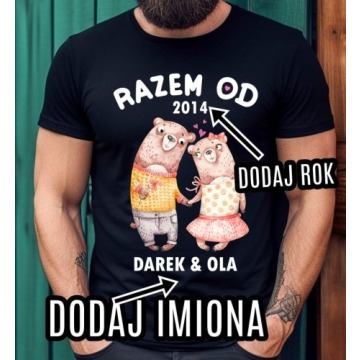 Koszulka na WALENTYNKI - DODAJ REK I IMIONA