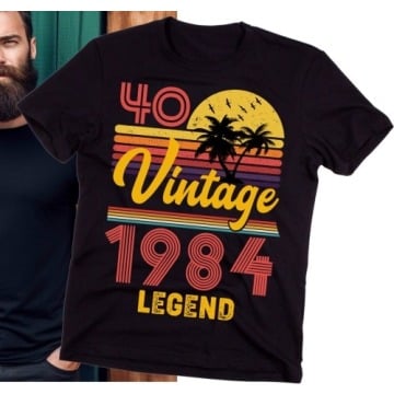 męska koszulka na 40 urodziny legend 1984