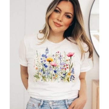 damska koszulka z polnymi kwiatami polnekwiaty1