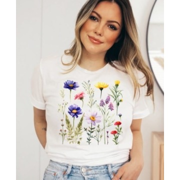 damska koszulka z polnymi kwiatami polnekwiaty5
