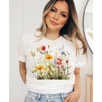 damska koszulka z polnymi kwiatami polnekwiaty9