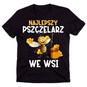 męska koszulka dla pszczelarza najlepszy pszczelarz we wsi